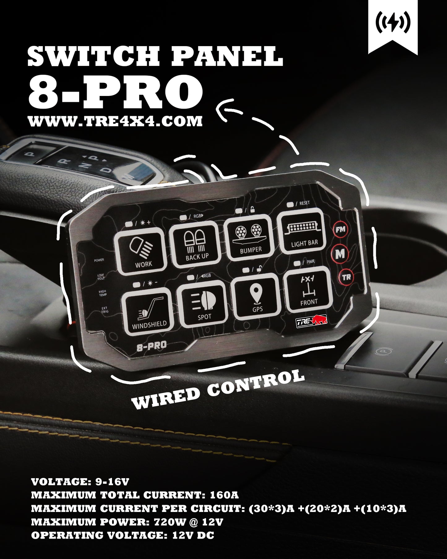 Switch Panel Wired + Wireless TR-SWP-003